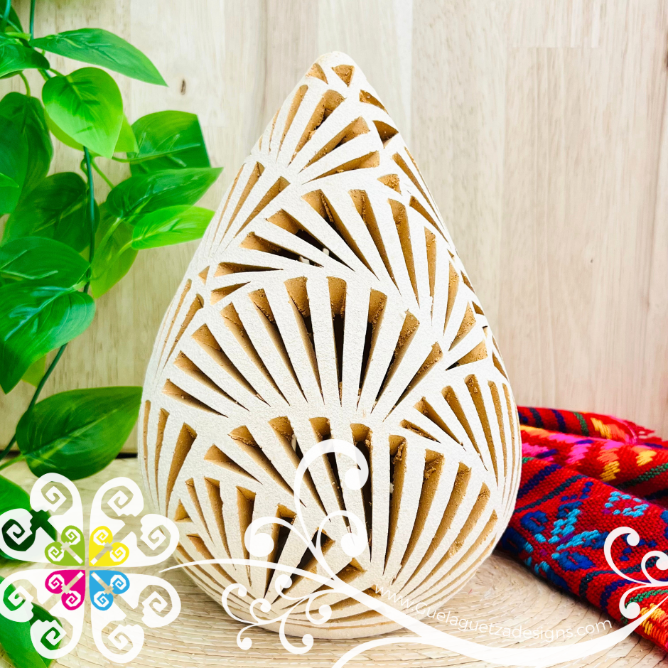 Large Oval Candle Holder - Barro Atzompa