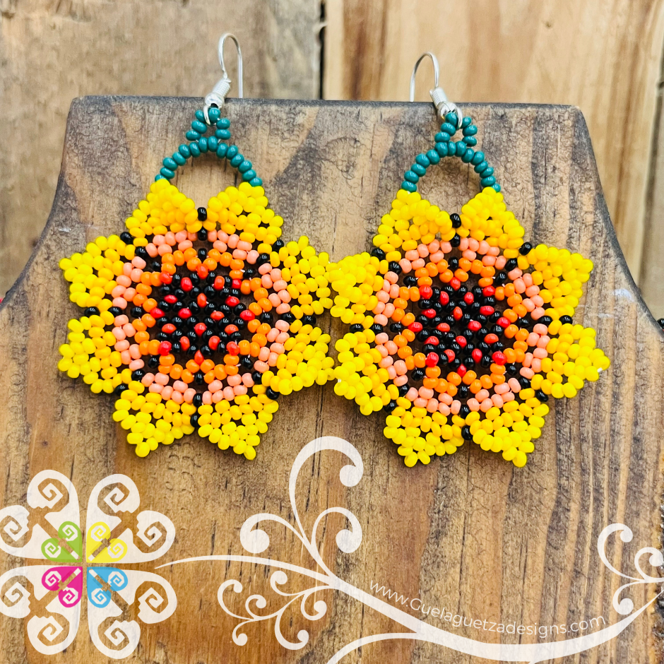 Beaded Sunflower Choker Set