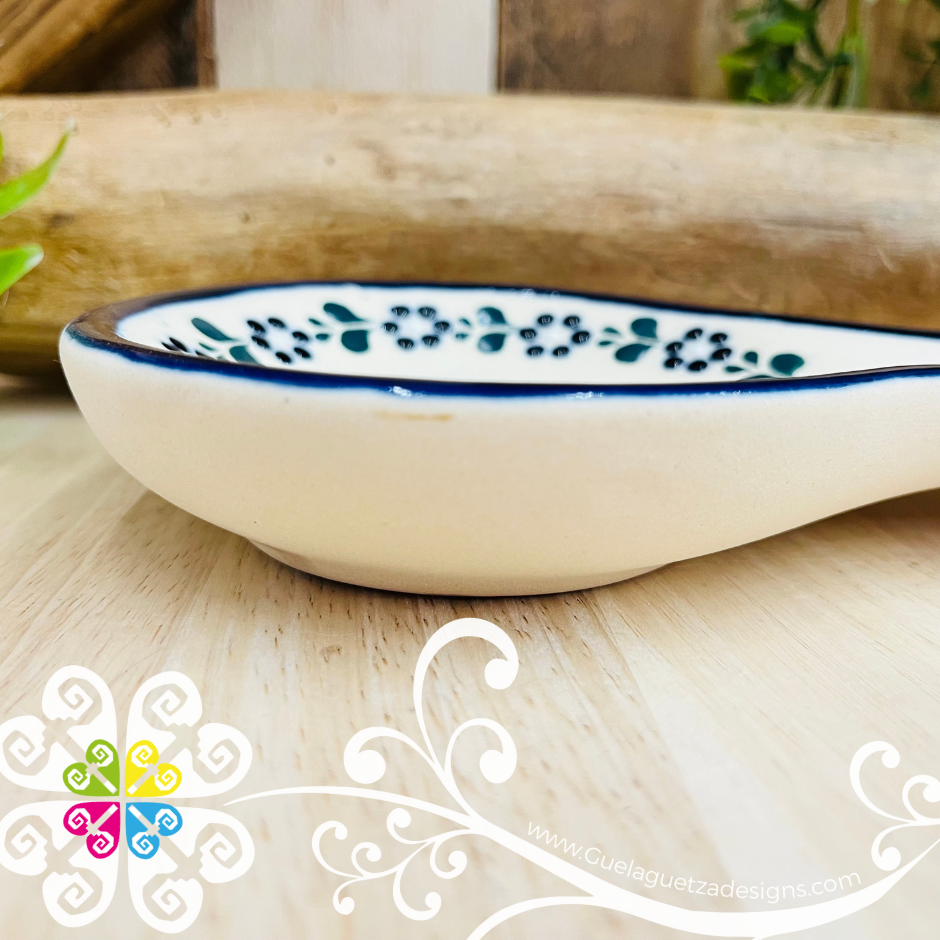 Blue Rustico Spoon Rest - Barro Alta Temperatura - Spoon Rest