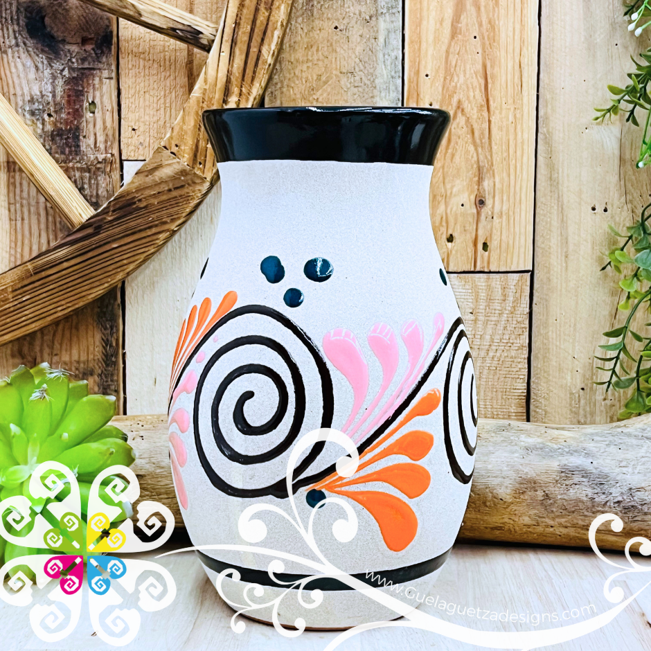 Black Catrina Ovulo Vase - Mexican Home Décor