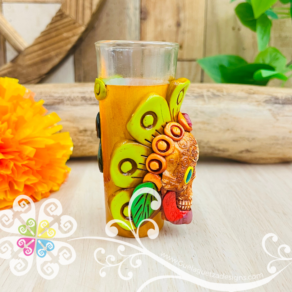 Calavera Tequila Shot Glass - Epoxy Clay Tequilero
