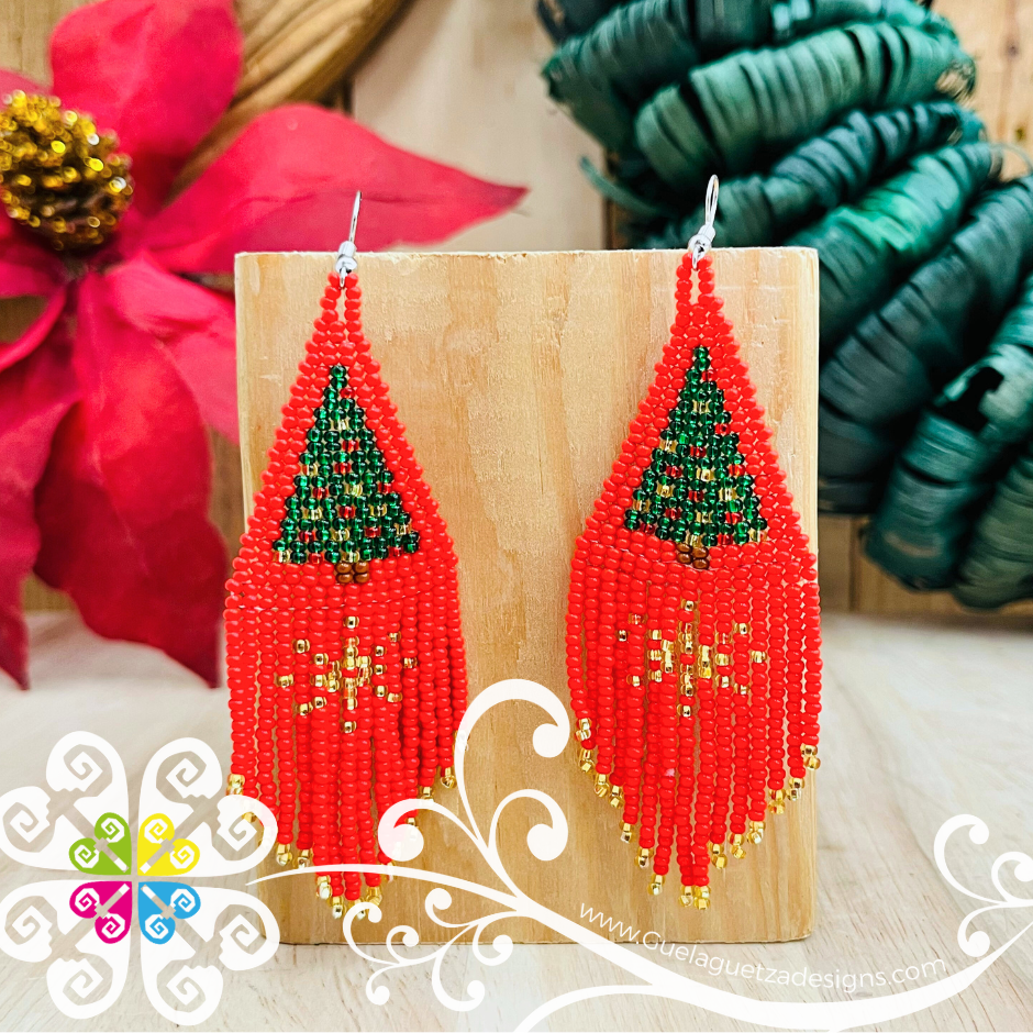 Chistmas Tree Fleco - Christmas Beaded Earrings