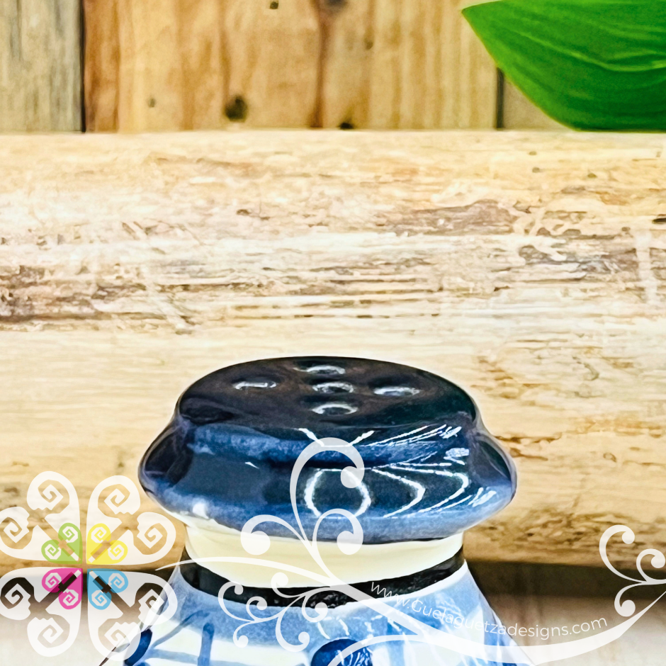Small Blue Talavera Shaker - Single Salt and Pepper Shakers