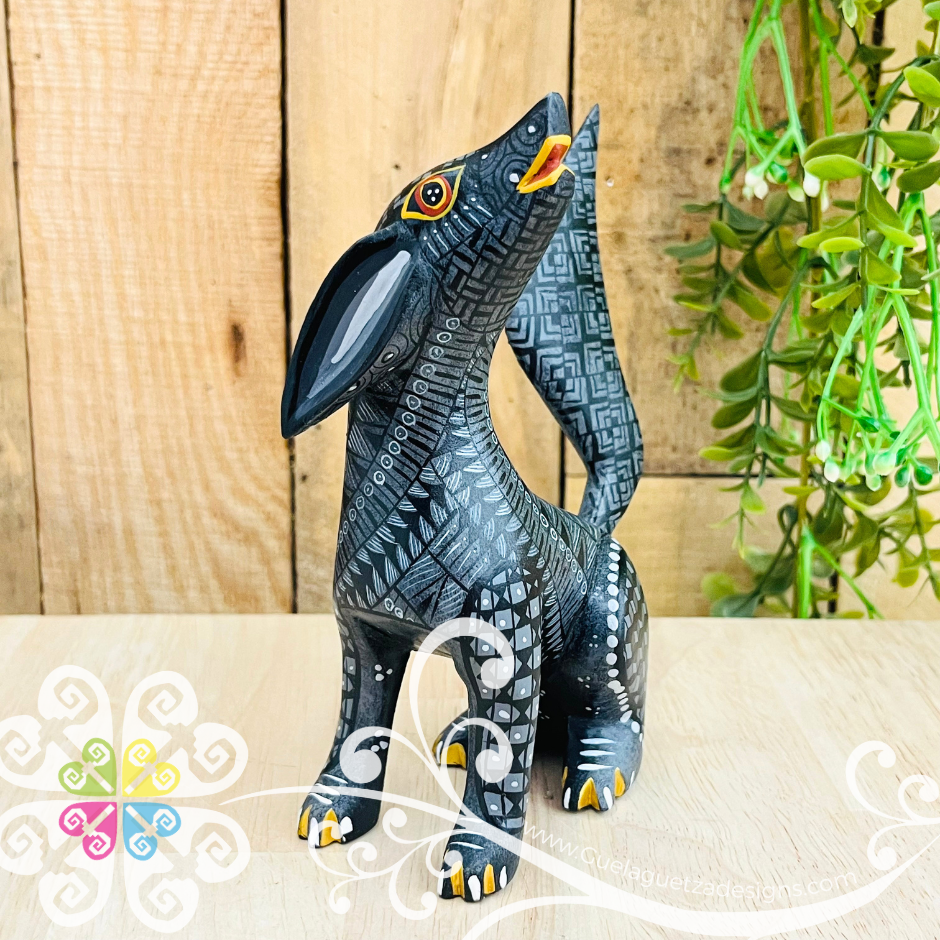 Medium Xoloitzcuintle Alebrije- Handcarve Wood Decoration Figure