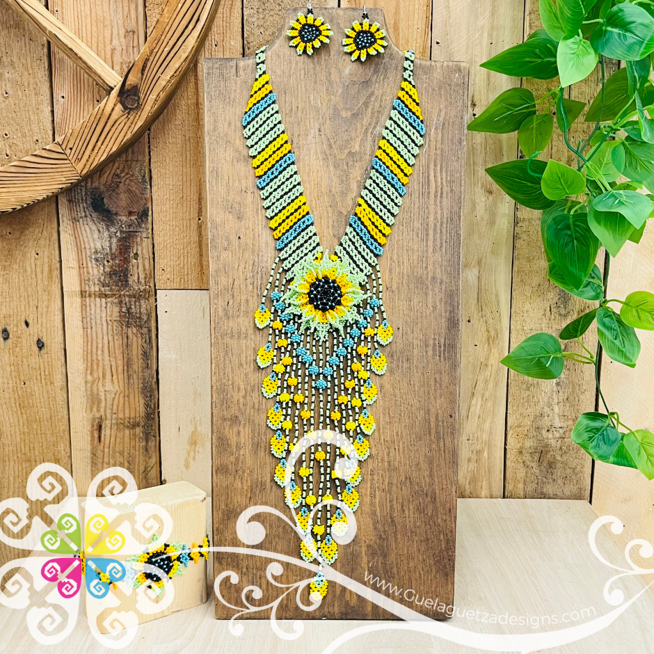 Sunflower V Style Beaded Set