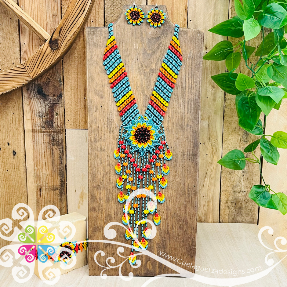 Sunflower V Style Beaded Set