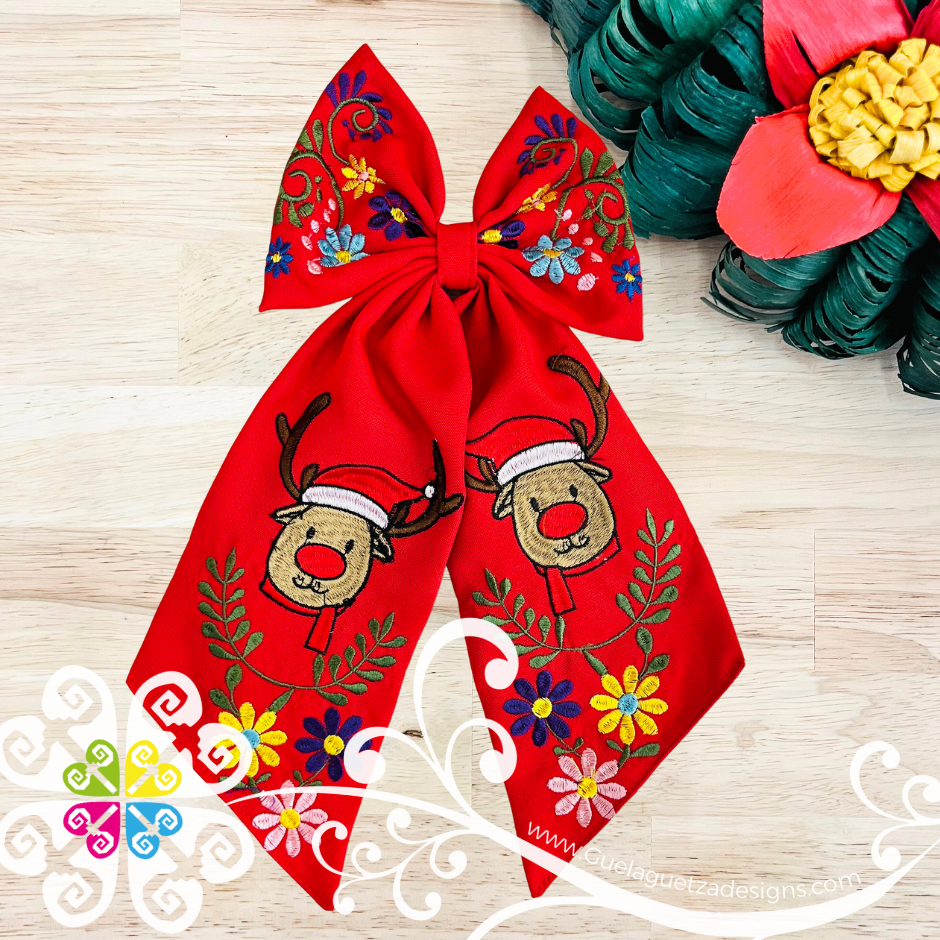 Reindeer Hair Bow - Hair Accessories