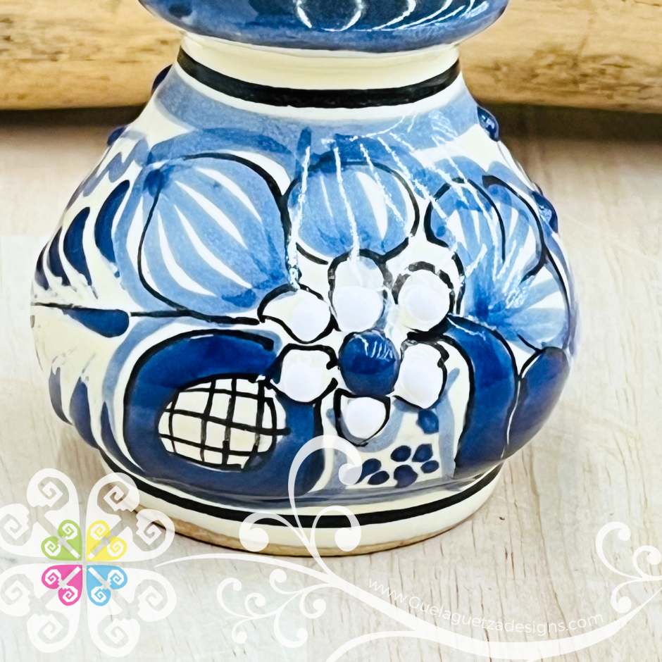 Small Blue Talavera Shaker - Single Salt and Pepper Shakers