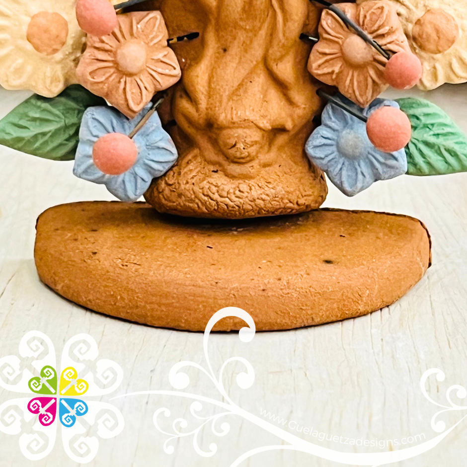Mini Virgen de Guadalupe Home Decor - Barro Metepec