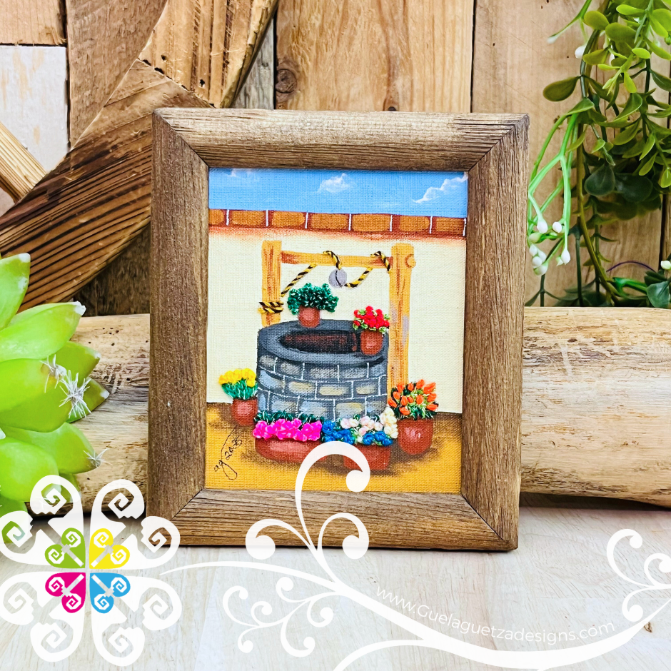Peaceful Scenes - Embroidered Wood Frame