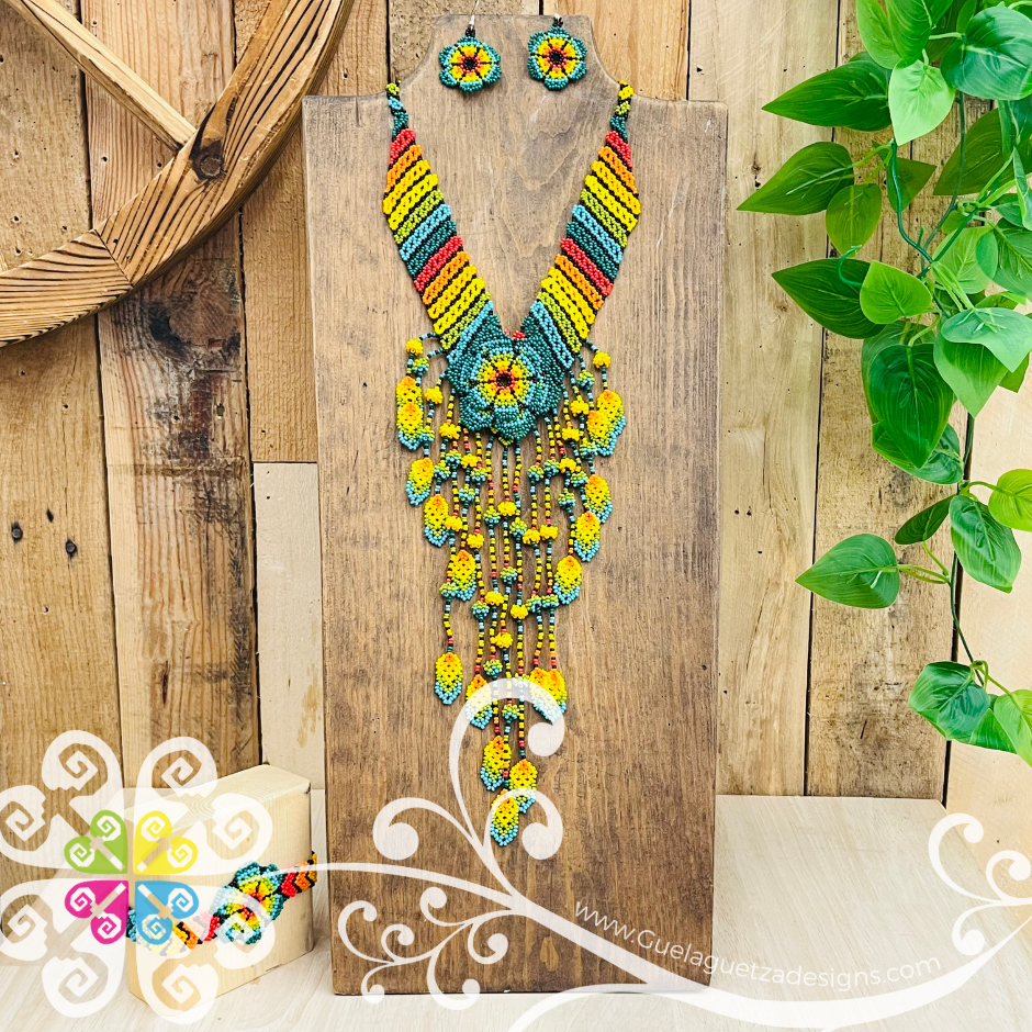 Sunflower V Style Beaded Set
