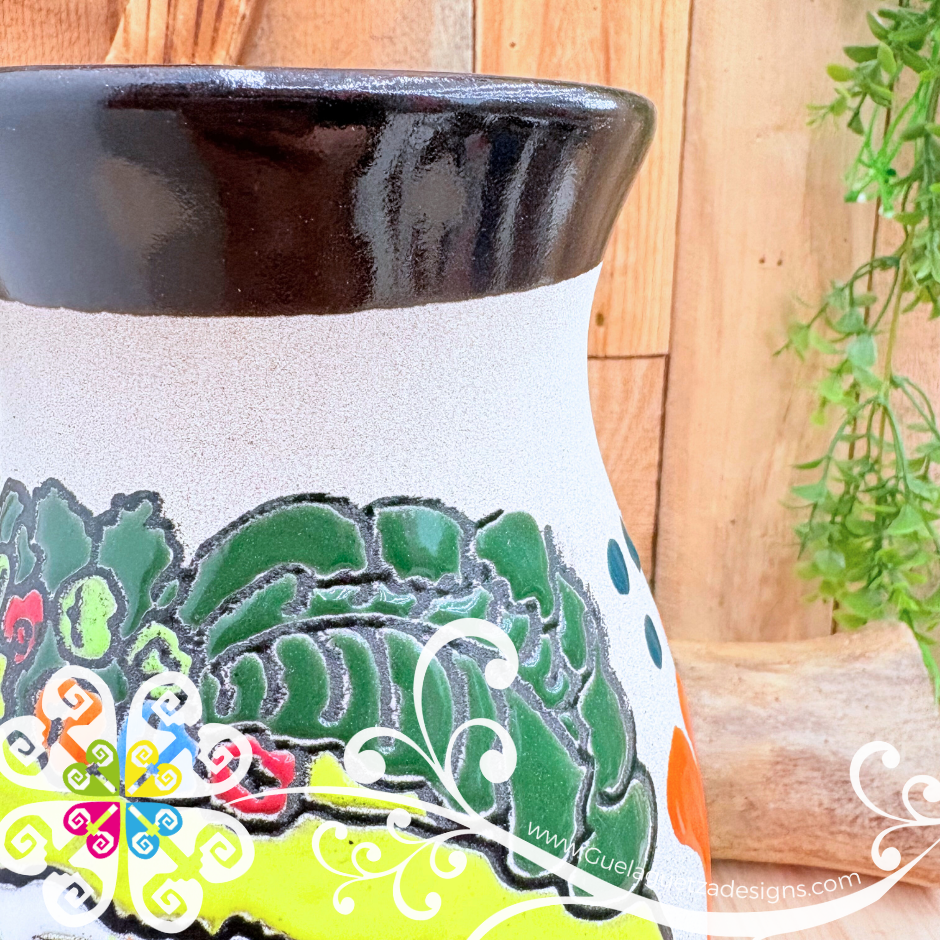 Black Catrina Ovulo Vase - Mexican Home Décor