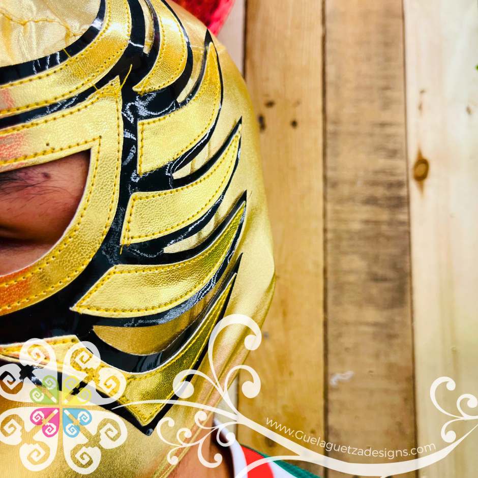 Plum and Gold Luchador Mask - Adult Lucha Libre Mask