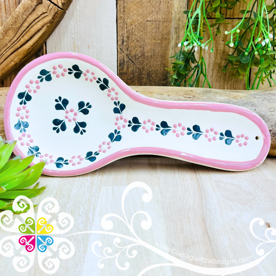 Pink Rustico Spoon Rest - Barro Alta Temperatura - Spoon Rest
