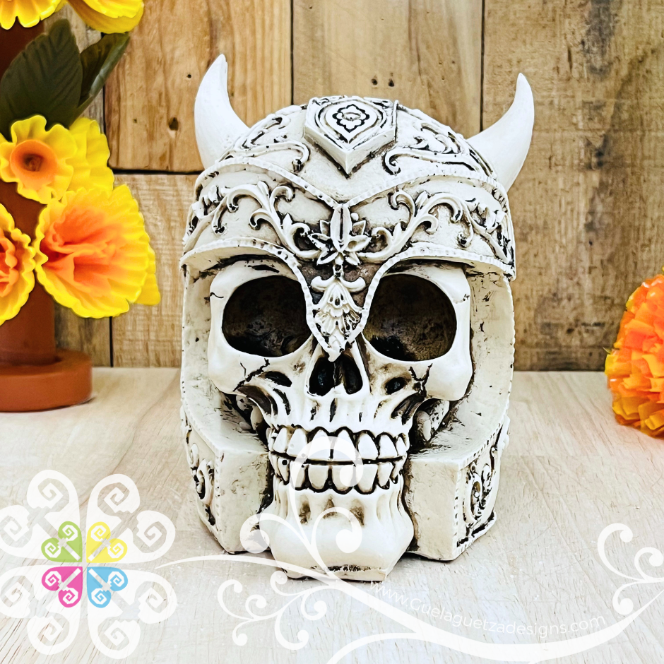 Medium Viking - Artisan Day of Dead Resin Skull