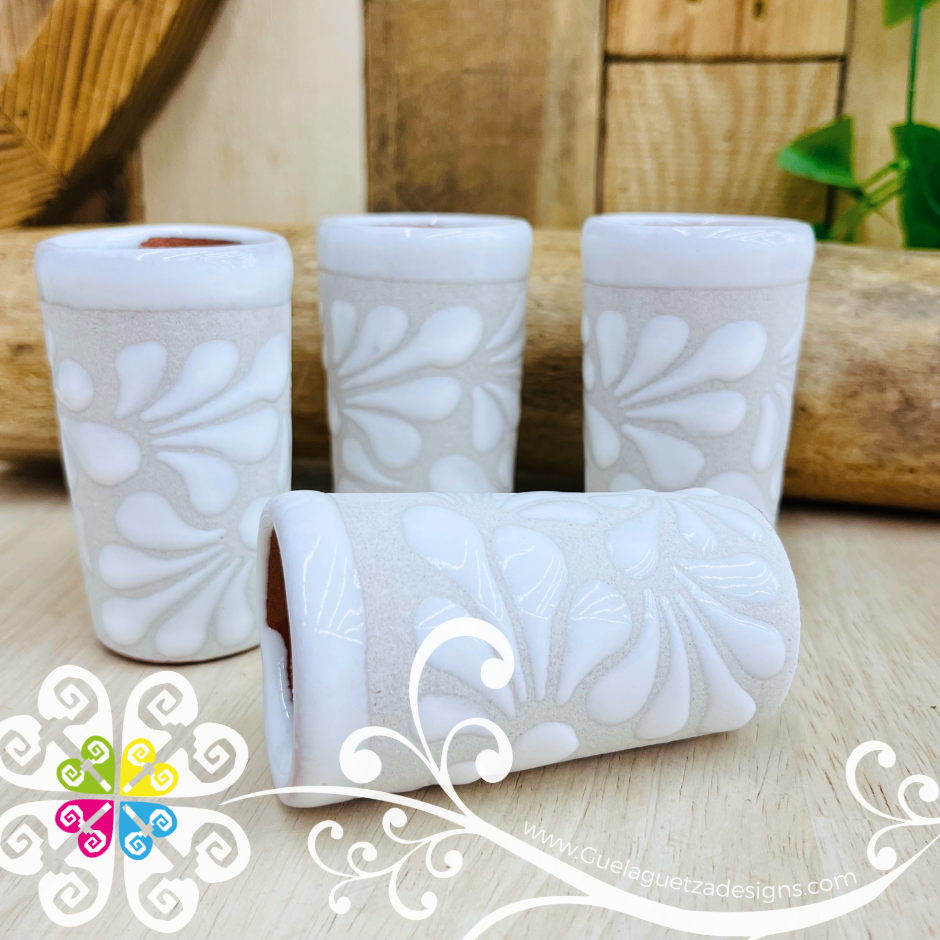 White Espiga Tequilero Set - Clay Tequilero Set