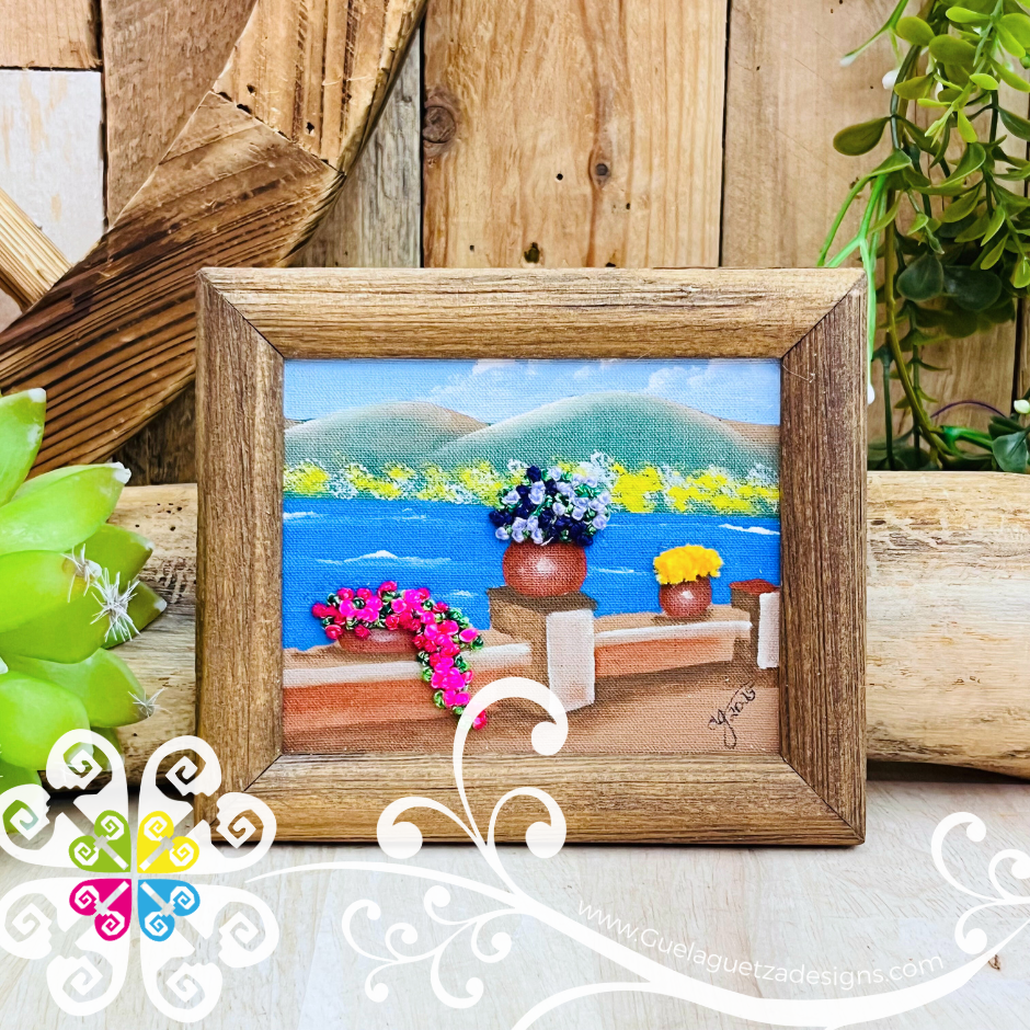 Peaceful Scenes - Embroidered Wood Frame