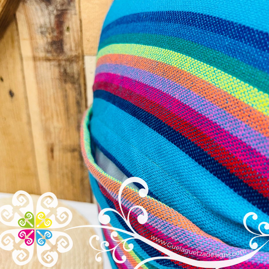 Blue Turquoise Decorative Cambray Pillow Case - Mexican Home