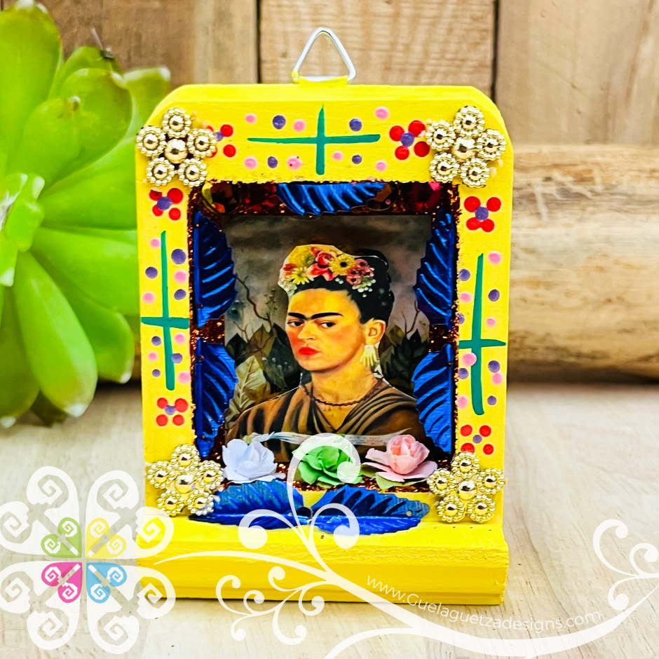Miniature Frida Nicho Shadow Box - Cajita Decorativa