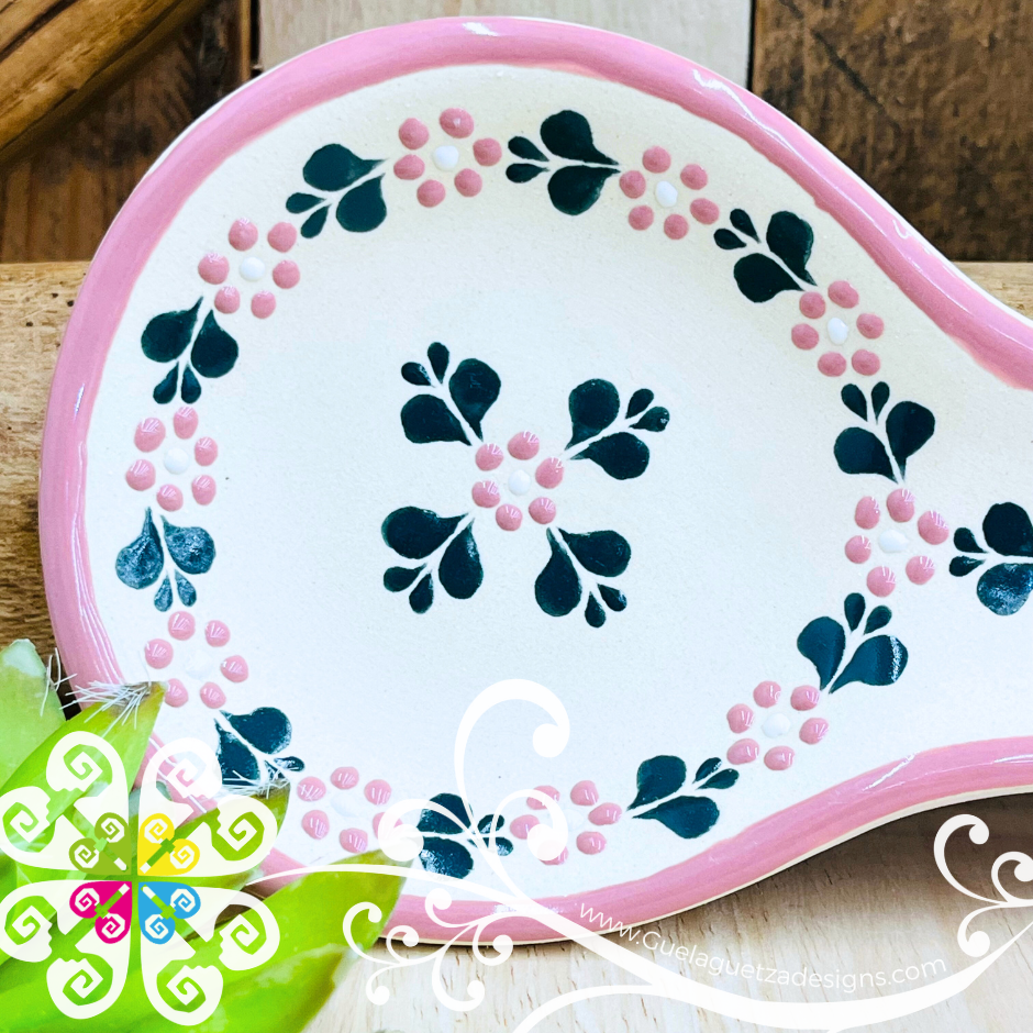 Pink Rustico Spoon Rest - Barro Alta Temperatura - Spoon Rest