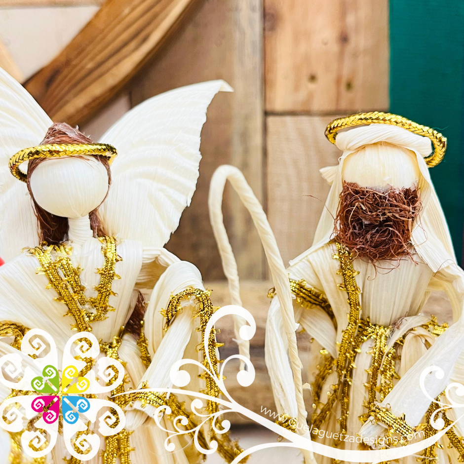 Medium Natural Nativity Set of 5 pcs - Nacimiento Navideno