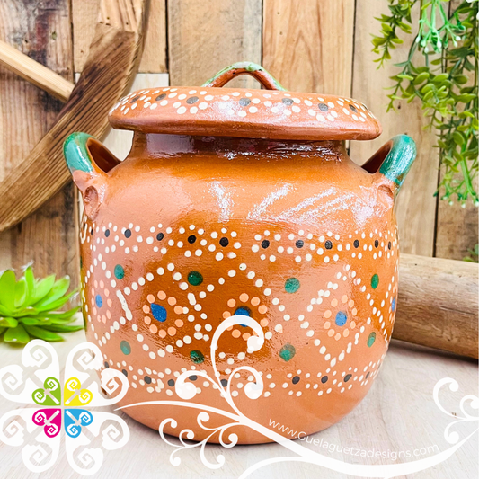 Small Capula Sencillo Olla de Barro Con Tapa - Capula Sencillo Clay Kitchen