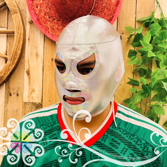 Silver Luchador Mask - Adult Lucha Libre Mask