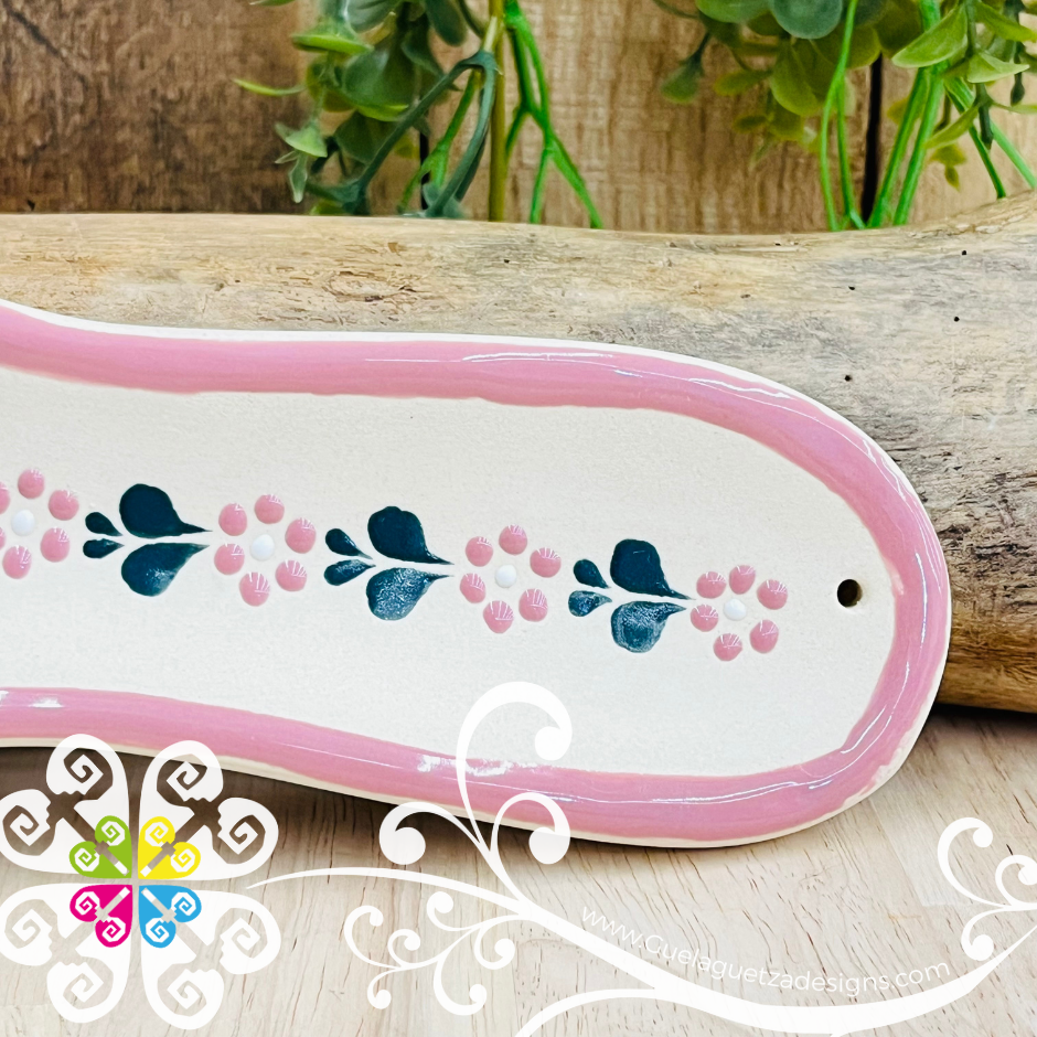 Pink Rustico Spoon Rest - Barro Alta Temperatura - Spoon Rest