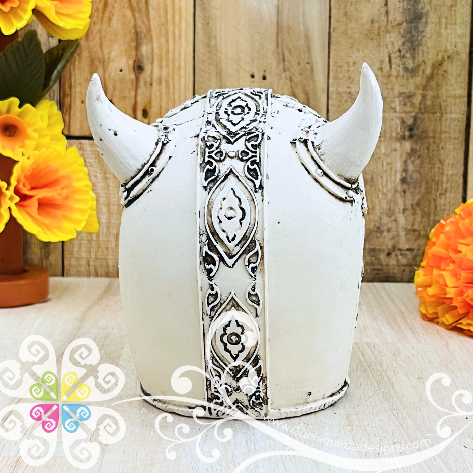 Medium Viking - Artisan Day of Dead Resin Skull