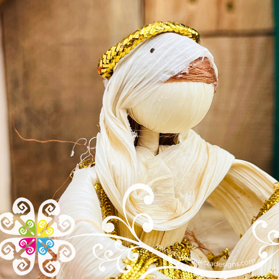 Medium Natural Nativity Set of 5 pcs - Nacimiento Navideno