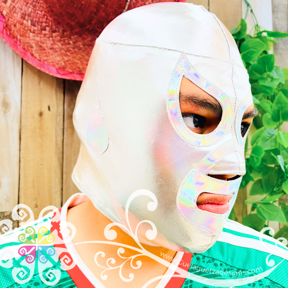 Silver Luchador Mask - Adult Lucha Libre Mask