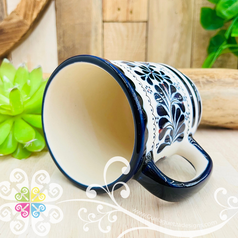 Navy Blue Taza Capuchino Colibri - Barro Alta Temperatura - Single Clay Mug