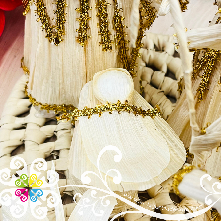 Medium Natural Nativity Set of 5 pcs - Nacimiento Navideno