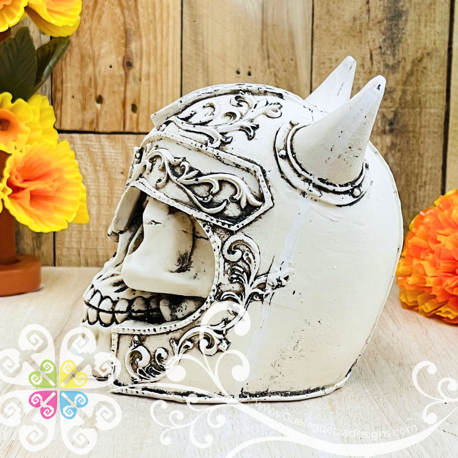 Medium Viking - Artisan Day of Dead Resin Skull