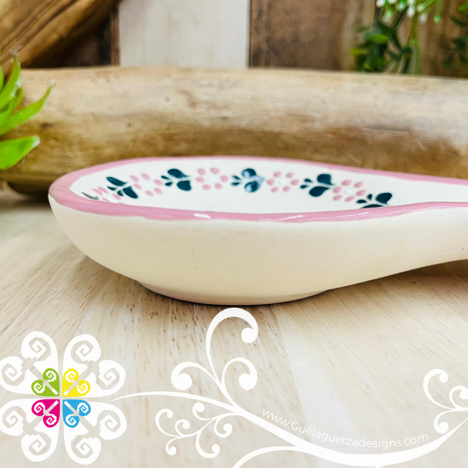 Pink Rustico Spoon Rest - Barro Alta Temperatura - Spoon Rest