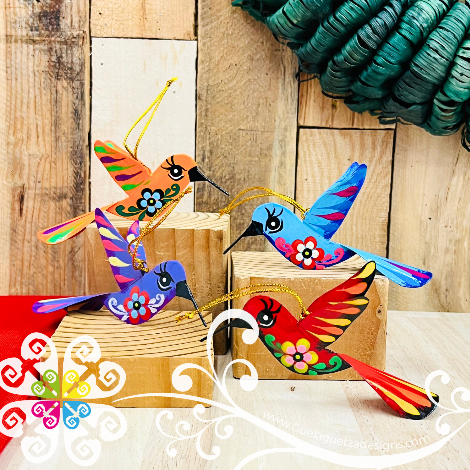 Set of 4 Colibri Ornament - Hojalata San Miguel Collection