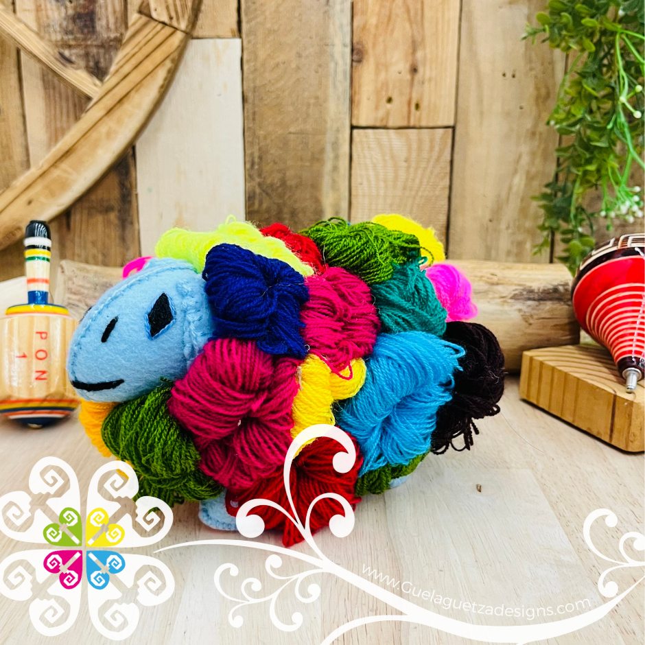Embroidered Sheep - Chiapas Stuffed Animal
