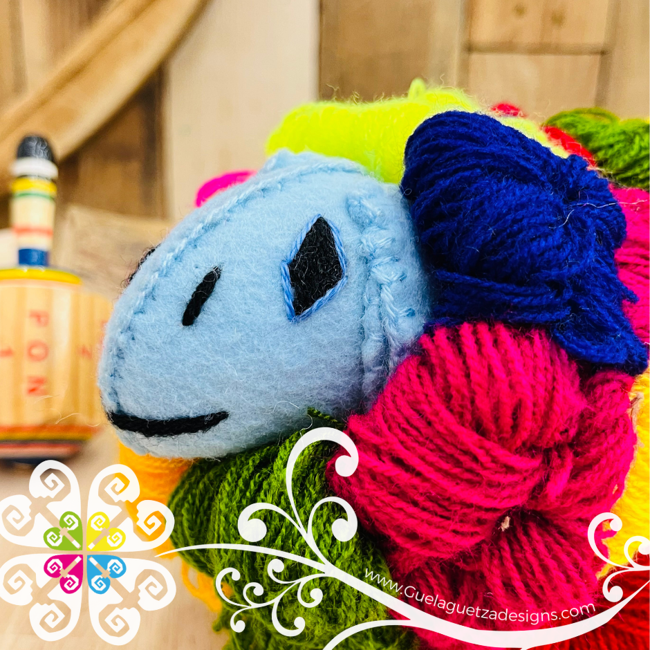 Embroidered Sheep - Chiapas Stuffed Animal