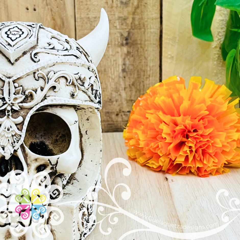 Medium Viking - Artisan Day of Dead Resin Skull