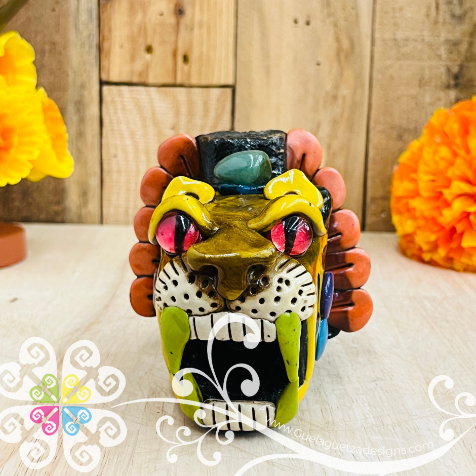 Large Jaguar Ocarina Silbato - Resin & Epoxy Clay Whistle