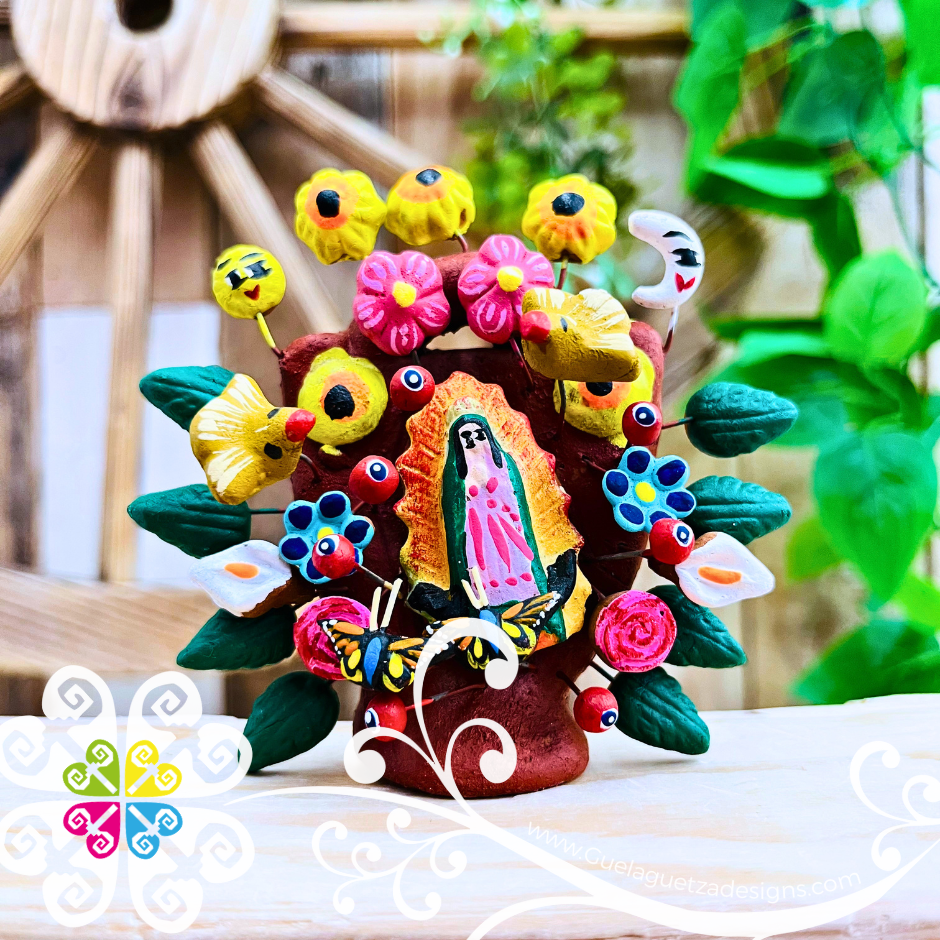 Mini Arbol Pintado Home Decor - Barro Metepec