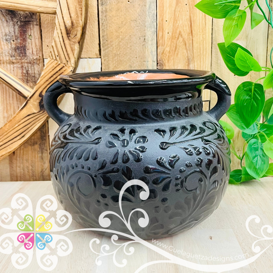 Black Espiga Olla Redonda - Home Decor