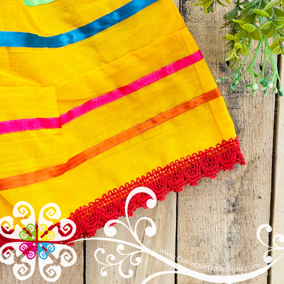 Yellow Liston Campesino Children Dress