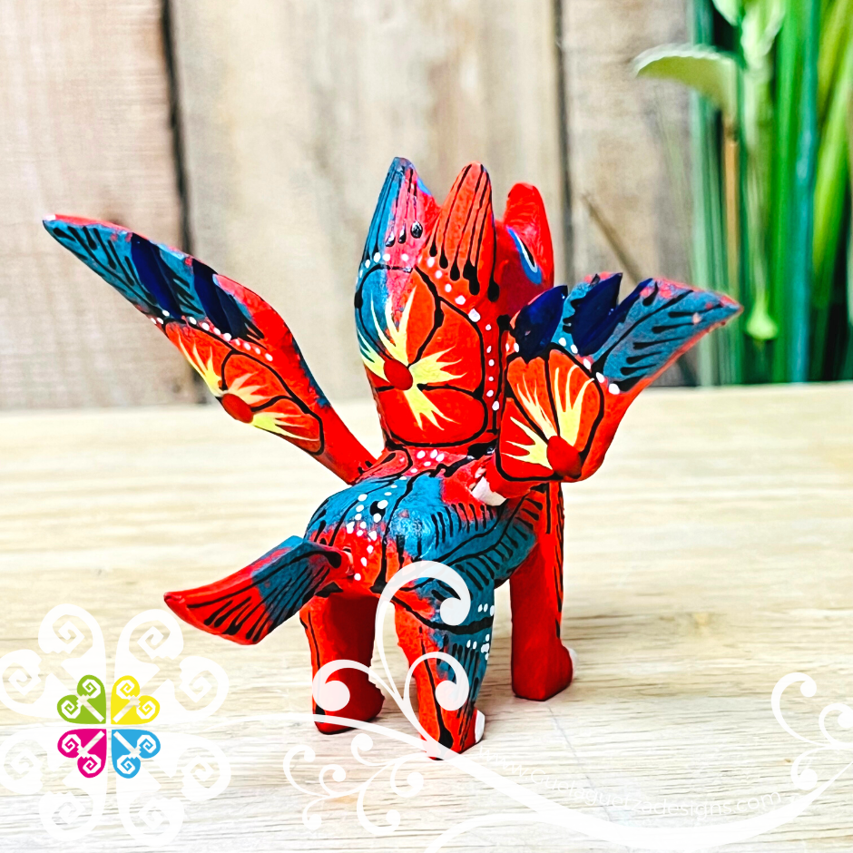 Mini Dante Dog Alebrije Handcarve Wood Decoration Figure