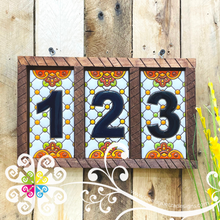 Wood Frame for Mexican Number Tiles - Home Decor