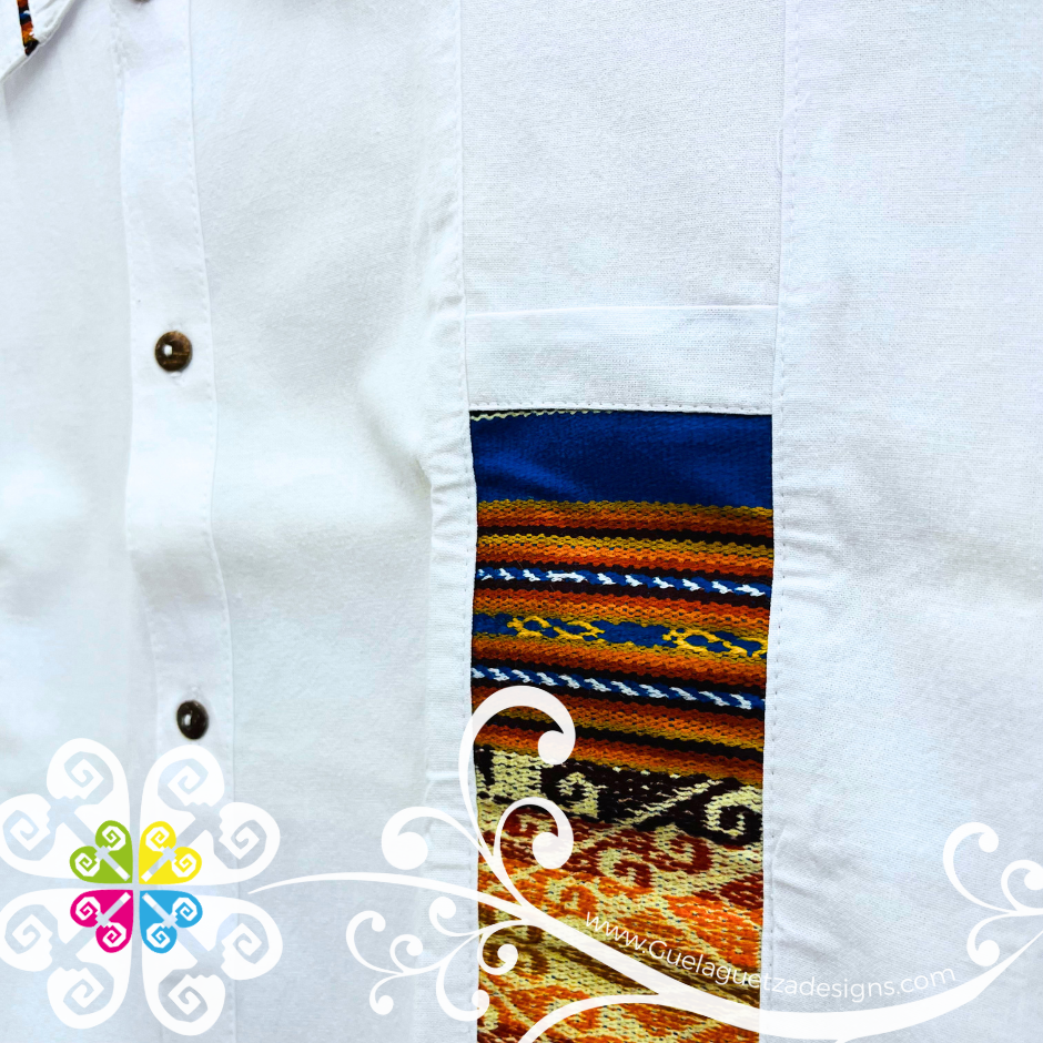White Men Coralillo Shirt Double Lines - Men Shirt