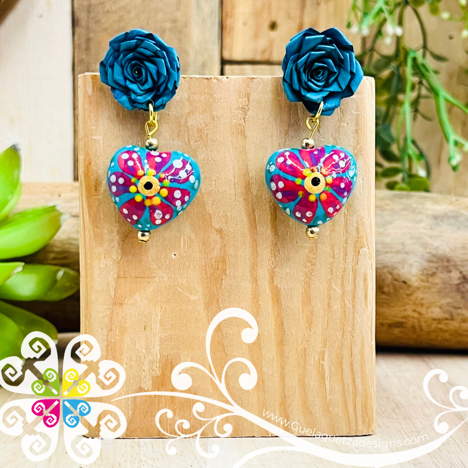 Corazon Barro Studs - Clay Earrings