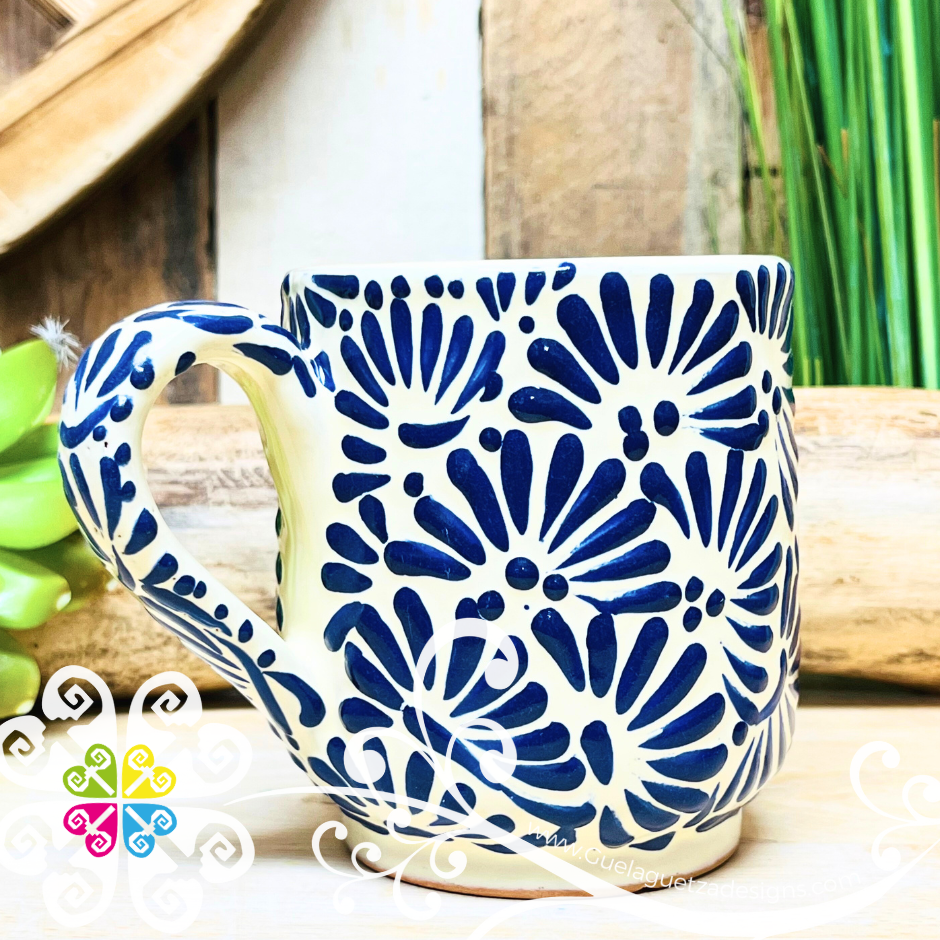 Corazon Blue Talavera Mug - Single Talavera Mug