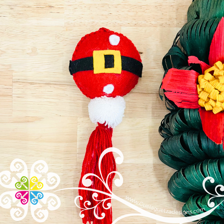 Santas Belt Pom Pom Sets - Christmas Ornaments