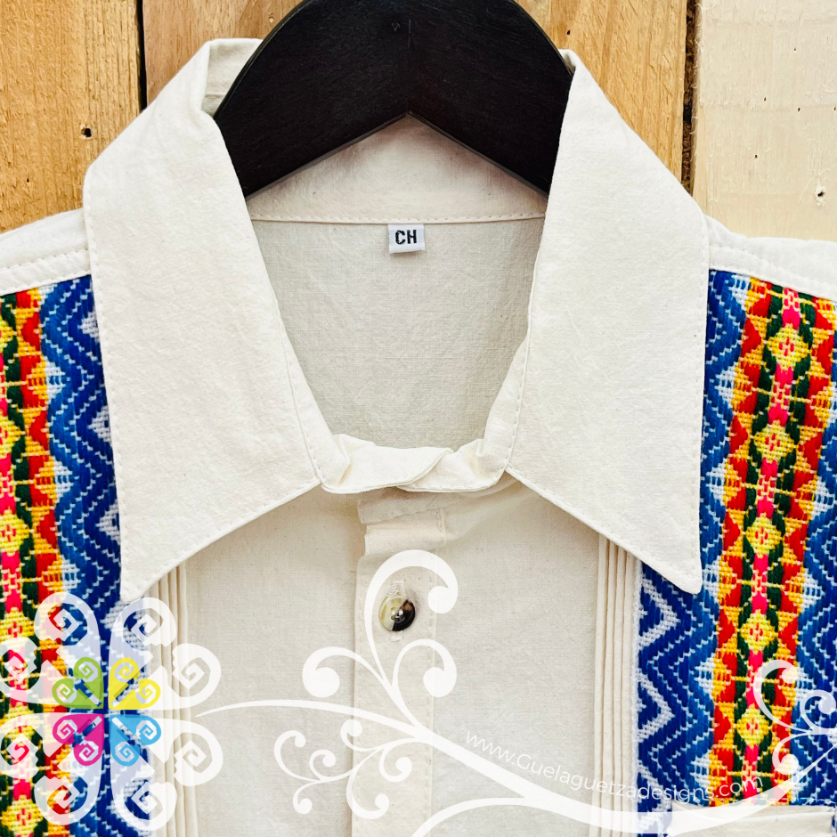 Beige Guayabera Michoacán - Embroider Men Shirt